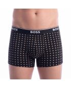 Set van 3 katoenen boxershorts 50554443 zwart en beige