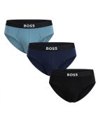 3er-Pack Baumwollslips 50546561 hellblau und schwarz