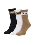 Pack de 3 pares de calcetines de algodón a media pantorrilla 50543637 multicolor