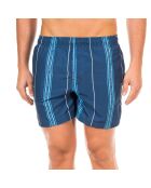 58209W3 marineblaue mittellange Badeshorts