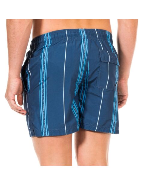 58209W3 marineblaue mittellange Badeshorts