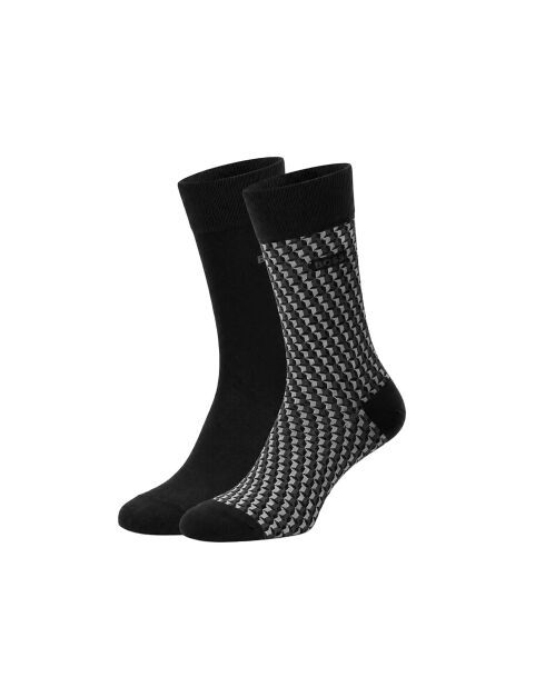Packung mit 2 Paar Wadensocken aus Baumwolle 50559422 schwarz