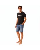 Camiseta con corte algodón 50491706 negra
