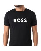 Camiseta con corte algodón 50491706 negra