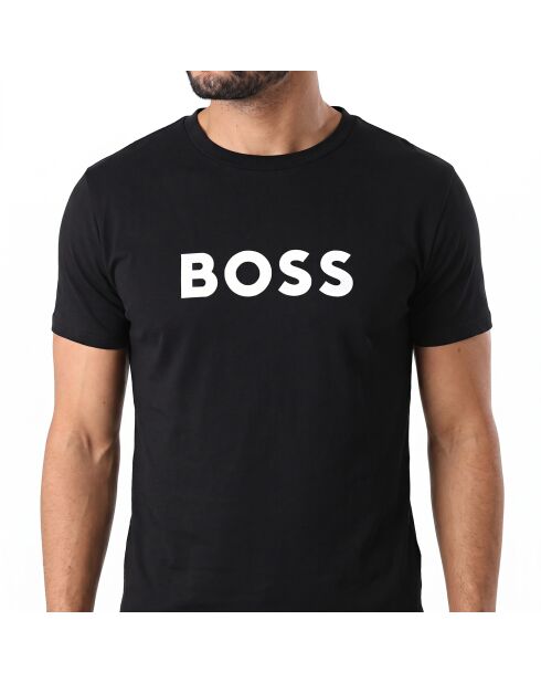 Camiseta con corte algodón 50491706 negra