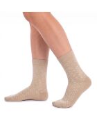 Packung mit 2 Paar Wadensocken aus Baumwolle 50515141 beige