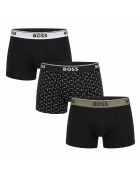 Set van 3 katoenen boxershorts 50554438 wit en zwart