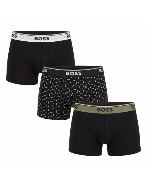 Pack de 3 calzoncillos bóxer de algodón 50554438 blanco y negro