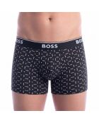 Set van 3 katoenen boxershorts 50554438 wit en zwart