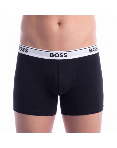 Set van 3 katoenen boxershorts 50554438 wit en zwart