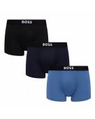 3er-Pack Boxershorts aus elastischer Mikrofaser 50555054 schwarz und blau