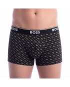 Set van 3 katoenen boxershorts 50554443 groen en zwart