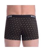 Set van 3 katoenen boxershorts 50554443 groen en zwart