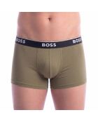 Set van 3 katoenen boxershorts 50554443 groen en zwart
