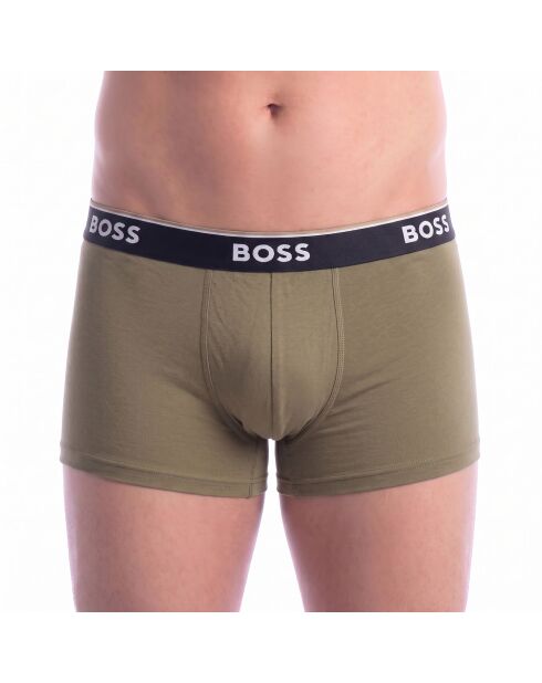 Set van 3 katoenen boxershorts 50554443 groen en zwart