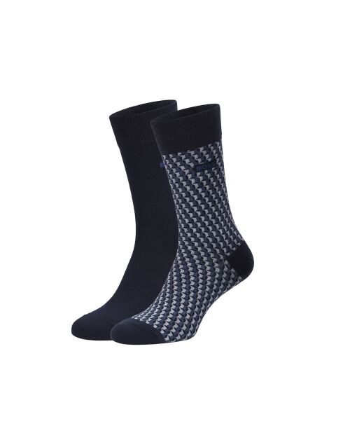 Packung mit 2 Paar Wadensocken aus Baumwolle 50559422 blau