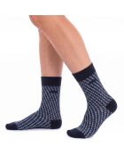 Packung mit 2 Paar Wadensocken aus Baumwolle 50559422 blau