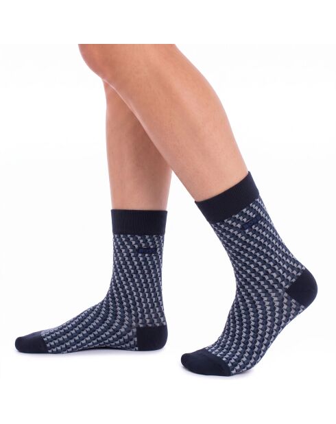 Packung mit 2 Paar Wadensocken aus Baumwolle 50559422 blau