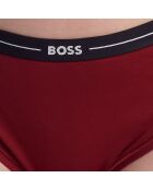 Set van 3 katoenen slipjes met logo 50510016 zwart en bruin
