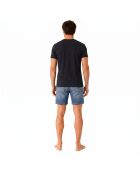 50531401 schwarz-beiges Baumwoll-T-Shirt