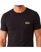 50531401 schwarz-beiges Baumwoll-T-Shirt