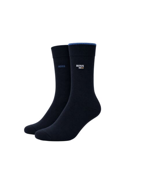 Packung mit 2 Paar Wadensocken aus Baumwolle 50554512 marineblau