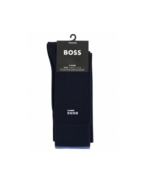 Packung mit 2 Paar Wadensocken aus Baumwolle 50554512 marineblau