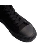 R4134 zwarte en gele hoge sneakers