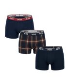 Set van 3 katoenen boxershorts met logo 50531701 marine
