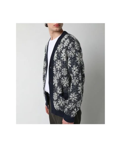 Cardigan grigio con fiocchi di neve