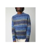 Maglione girocollo in mohair blu