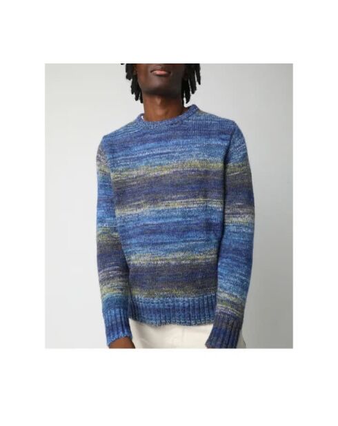 Maglione girocollo in mohair blu