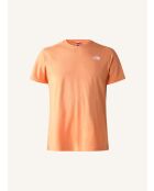 T-Shirt aus korallenroter Baumwolle mit D2-Grafik