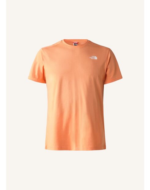 T-Shirt aus korallenroter Baumwolle mit D2-Grafik