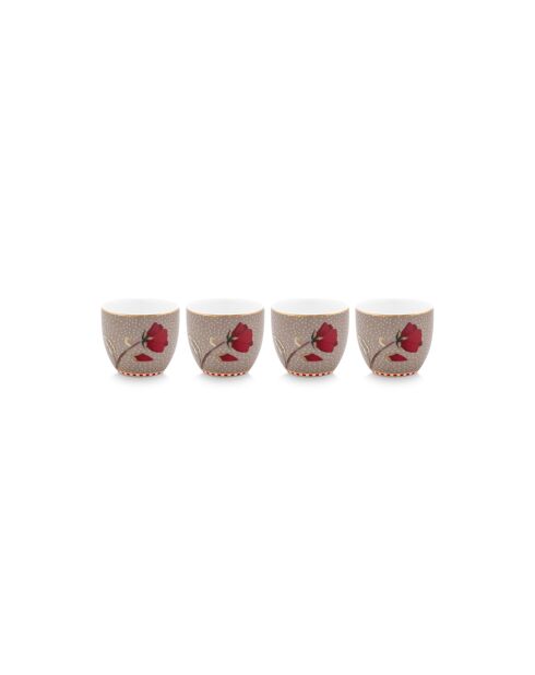 Lot de 4 coquetiers Blooming Tales Fantasy kaki