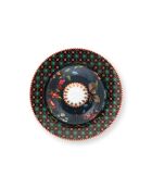 Beurrier rond Berry Blues bleu - 17 x 8 cm