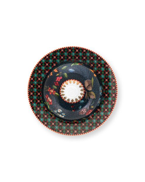 Beurrier rond Berry Blues bleu - 17 x 8 cm