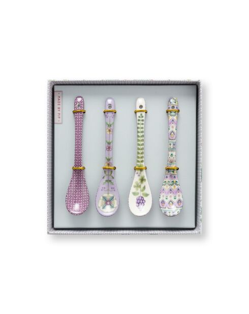 Lot de 4 cuillères à café Lily&Lotus lilas - 13 cm