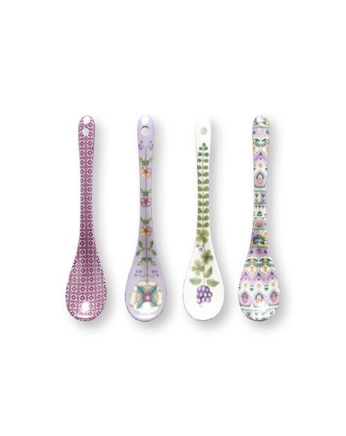 Lot de 4 cuillères à café Lily&Lotus lilas - 13 cm