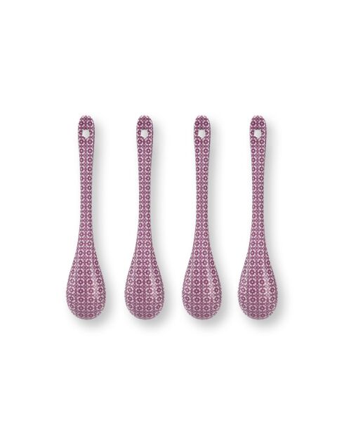 Lot de 4 cuillères à café Lily&Lotus lilas - 13 cm