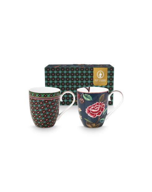 Coffret de 2 mugs XL Berry Blues bleu - 450 ml