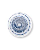 Bougeoir en verre HC40 Swirl M bleu - 22 cm