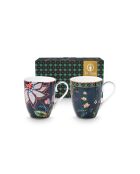 Set de 2 tazas azules grandes de color azul - 350 ml