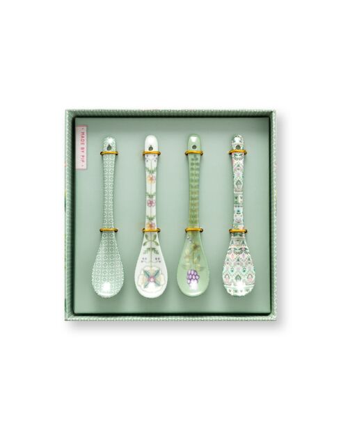 Lot de 4 cuillères à café Lily&Lotus vert clair - 13 cm