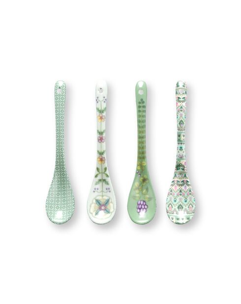 Lot de 4 cuillères à café Lily&Lotus vert clair - 13 cm