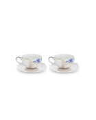 Ensemble de 2 tasses à expresso et soucoupes Royal White