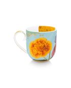 Lot de 2 petites tasses à motifs de fleurs royales bleu