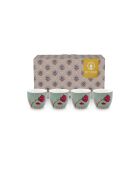 Lot de 4 coquetiers Blooming Tales Fantasy bleu