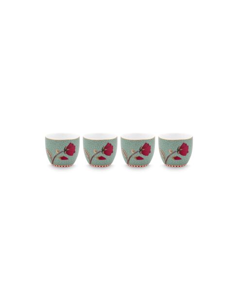 Lot de 4 coquetiers Blooming Tales Fantasy bleu