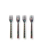 Coffret de 4 fourchettes Berry Blues bleu/doré- 14,5 cm